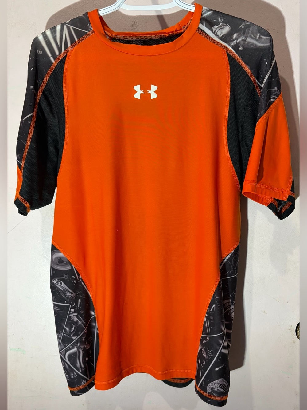 Under Armour Orange and Black Short-Sleeve Performance Tee